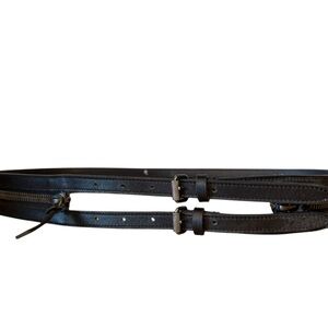 Alexander McQueen Black Leather Belt